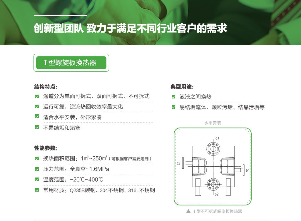 西安螺旋板式換熱器